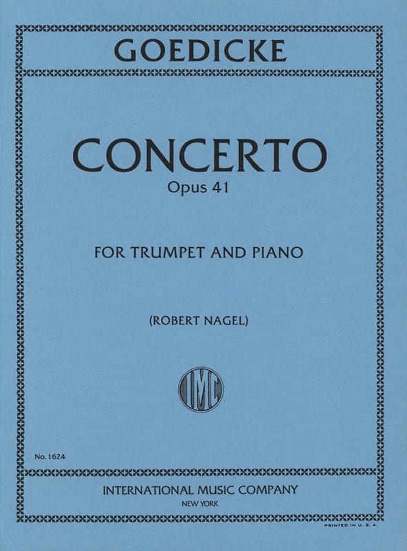Concerto Opus 41 - Alexander Goedicke - Partition - Trompette