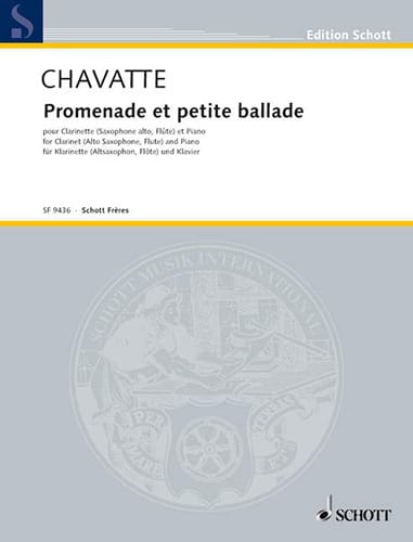 Promenade Et Petit Ballade Guy Chavatte Partition Saxophone