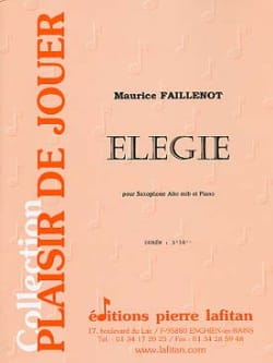 Elegie Maurice Faillenot Partition Saxophone