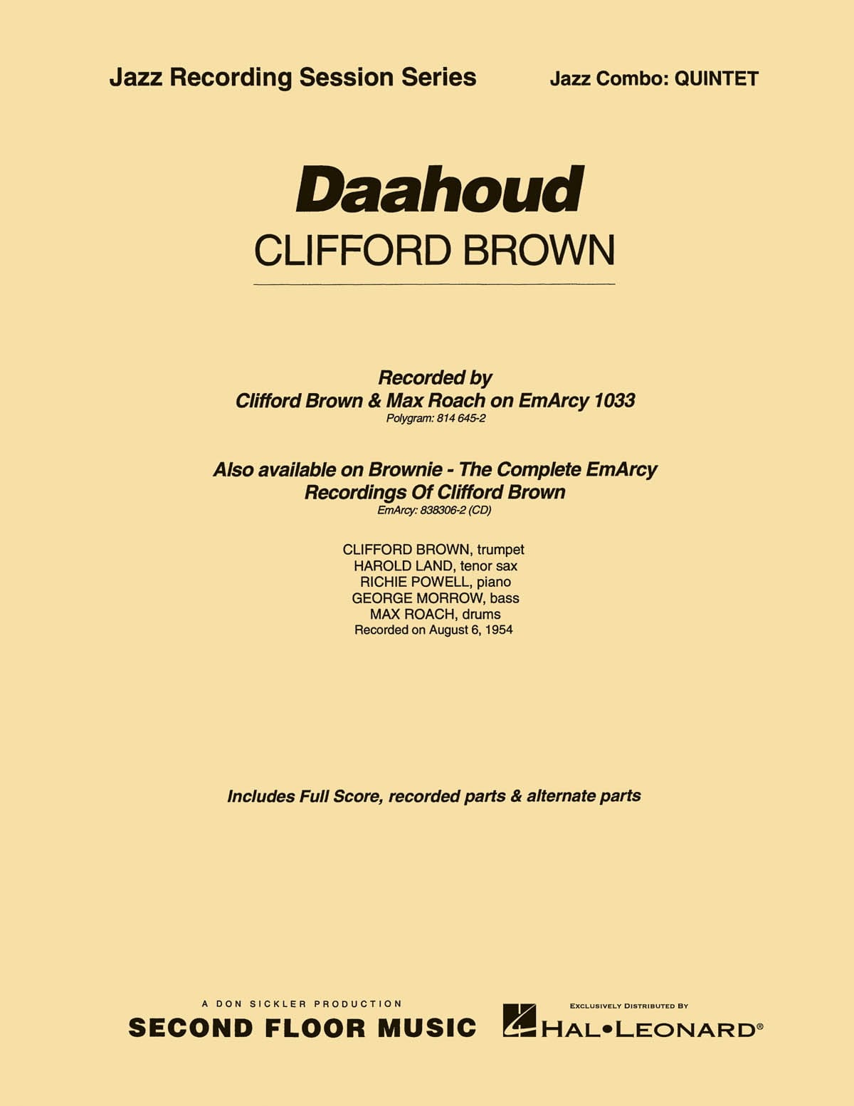 Daahoud - Clifford Brown - Partition - ENSEMBLES, BANDS