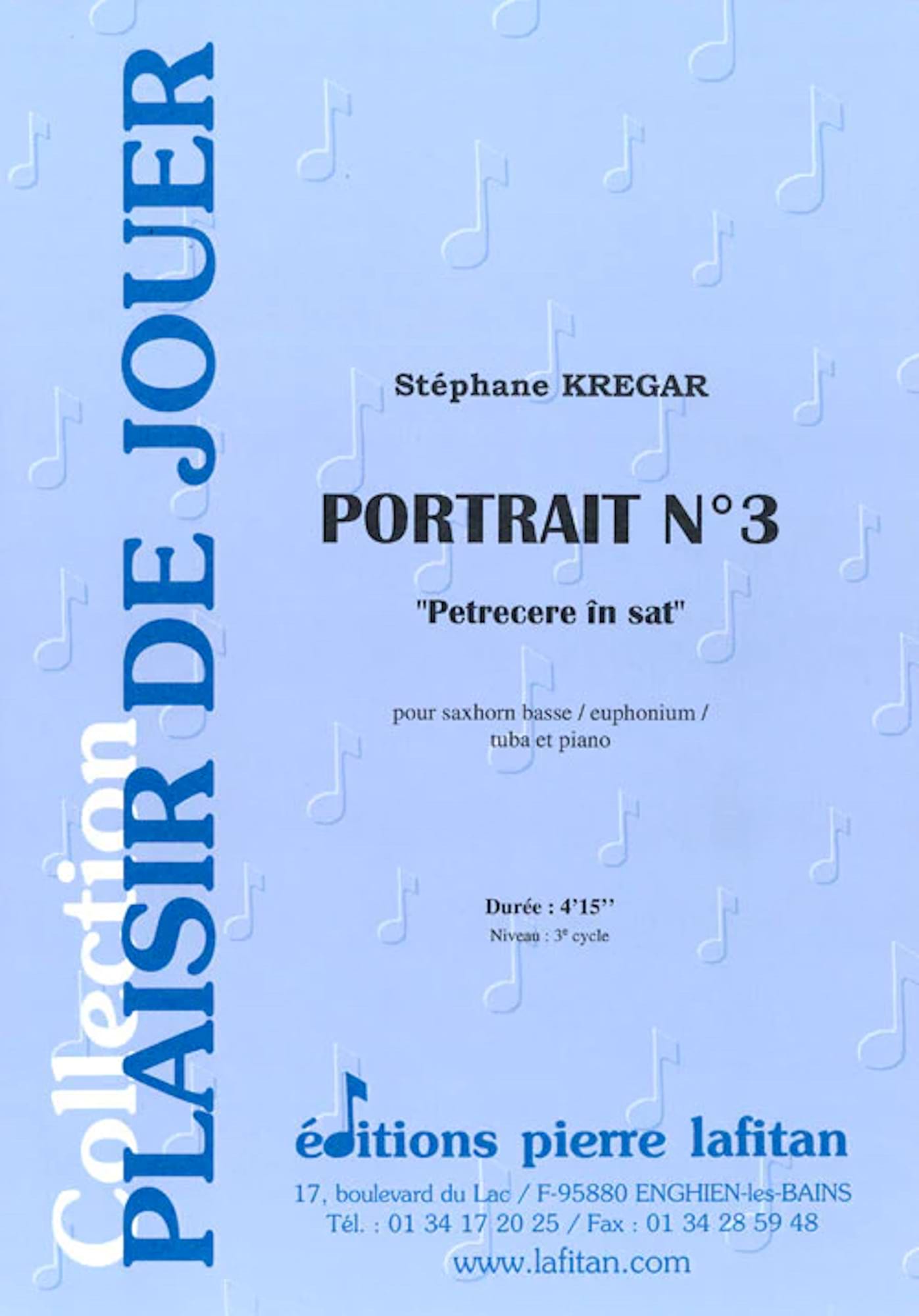 Portrait n° 3 - Saxhorn - Stéphane Kregar - Partition - Tuba