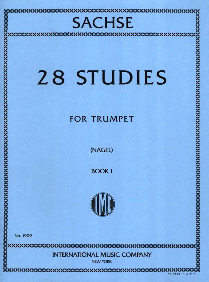 28 Studies For Trumpet Book 1 Ernst Sachse Partition Trompette