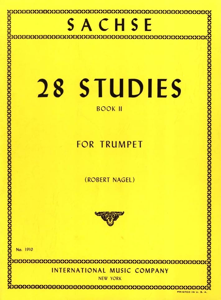 28 Studies For Trumpet Book 2 Ernst Sachse Partition Trompette