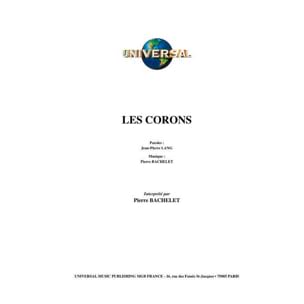 Les Corons. Format Pierre Bachelet Partition Chanson française