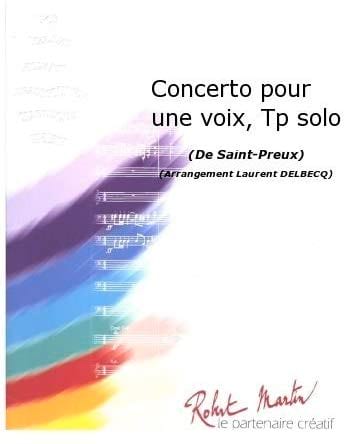 Concerto Pour une Voix Saint-Preux Partition Grand format