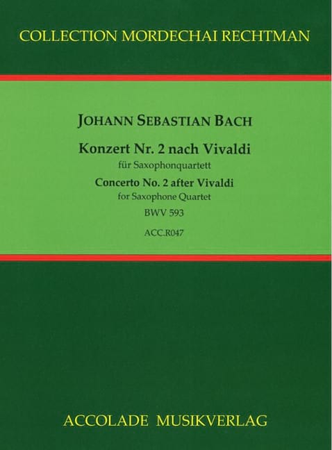Concerto No. 2 after Vivaldi BWV 593 BACH Partition