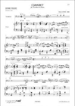 Cabaret Alain Lopez Partition Trombone