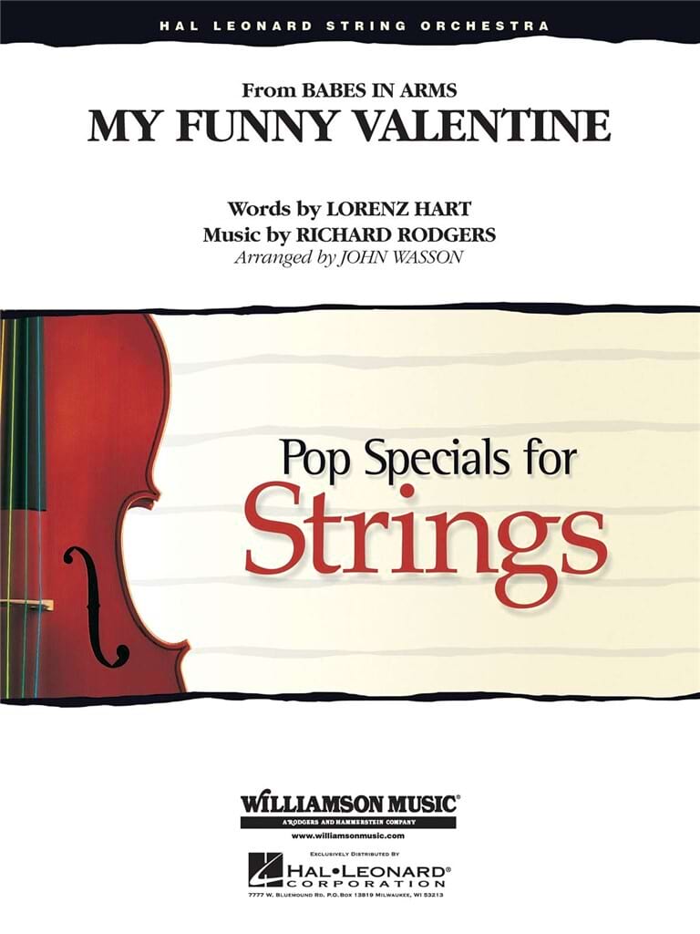 My Funny Valentine Lorenz Hart & Richard Rodgers Partition