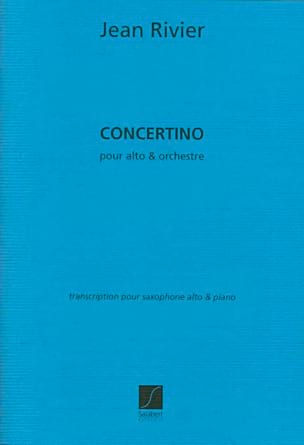 Concertino - Saxophone Jean Rivier Partition Saxophone