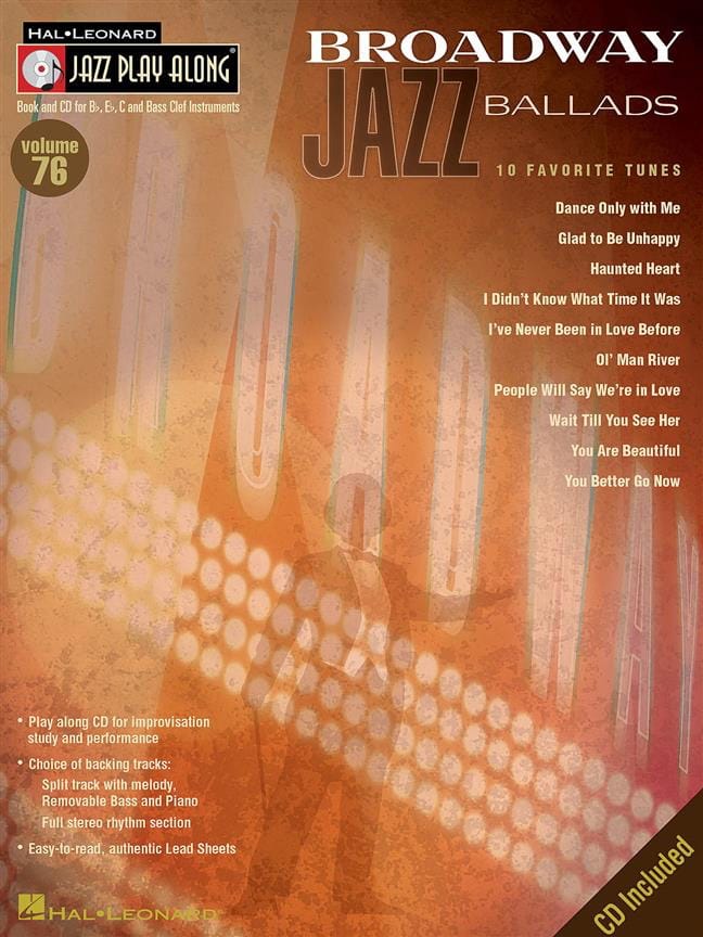 Jazz play-along volume 76 - Broadway Jazz Ballads Partition Jazz