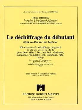 le Déchiffrage du Débutant Marc Dijoux Partition Saxophone
