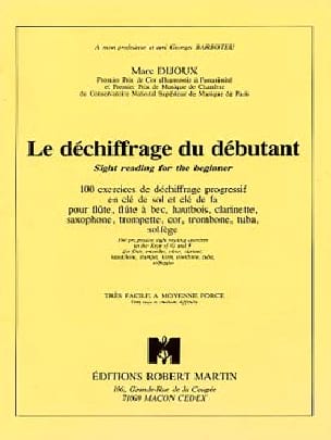 le Déchiffrage du Débutant Marc Dijoux Partition Saxophone