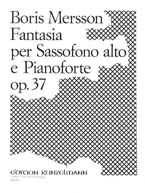 Fantasia Opus 37 Boris Mersson Partition Saxophone