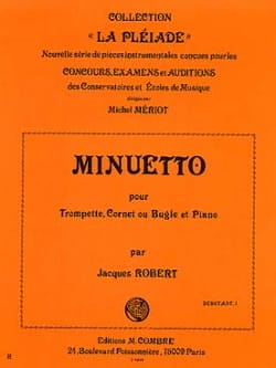 Minuetto Jacques Robert Partition Trompette