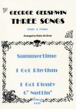 Three songs GERSHWIN Partition Flûte traversière
