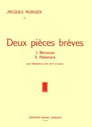 Deux Pièces Brèves Jacques Murgier Partition Saxophone