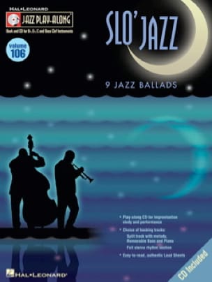 Jazz Play-Along Volume 106 - Slo' Jazz Partition Jazz