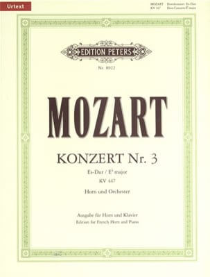 Konzert N° 3 KV 447 Es-Dur MOZART Partition Cor