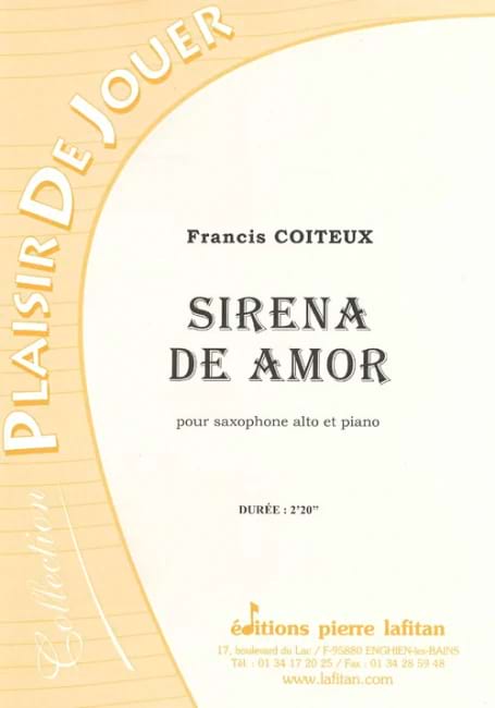 Sirena de Amor Francis Coiteux Partition Saxophone