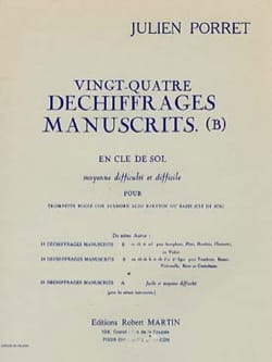 24 Déchiffrages manuscrits - B Julien Porret Partition Trompette