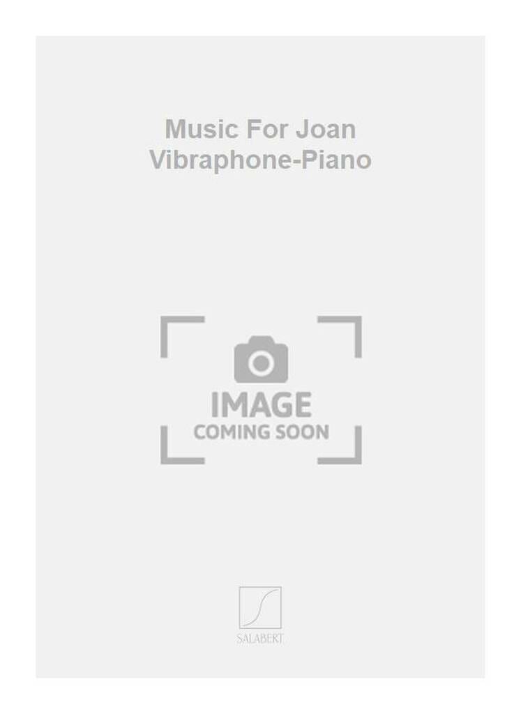 Music For Joan Betsy Jolas Partition Vibraphone