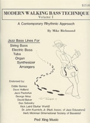 Modern Walking Bass Technique Volume 1 - Mike Richmond - Partition