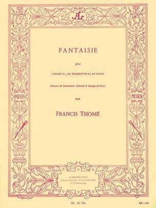Fantaisie Francis Thomé Partition Trompette
