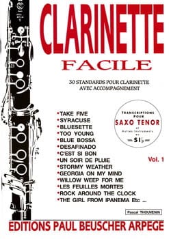 Clarinette Facile Volume 1 Pascal Thouvenin Partition Clarinette