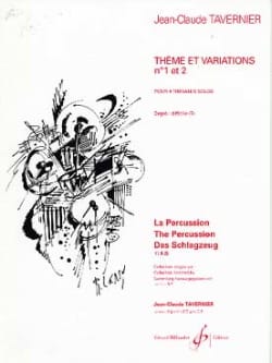 Thème Et Variations N° 1 Et 2 TAVERNIER Partition Timbales