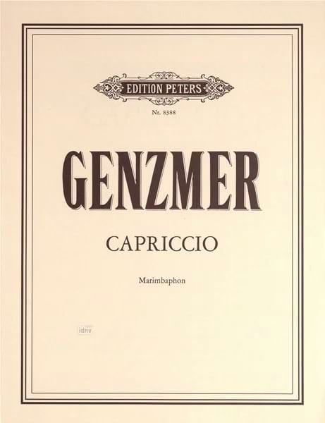 Capriccio Harald Genzmer Partition Marimba