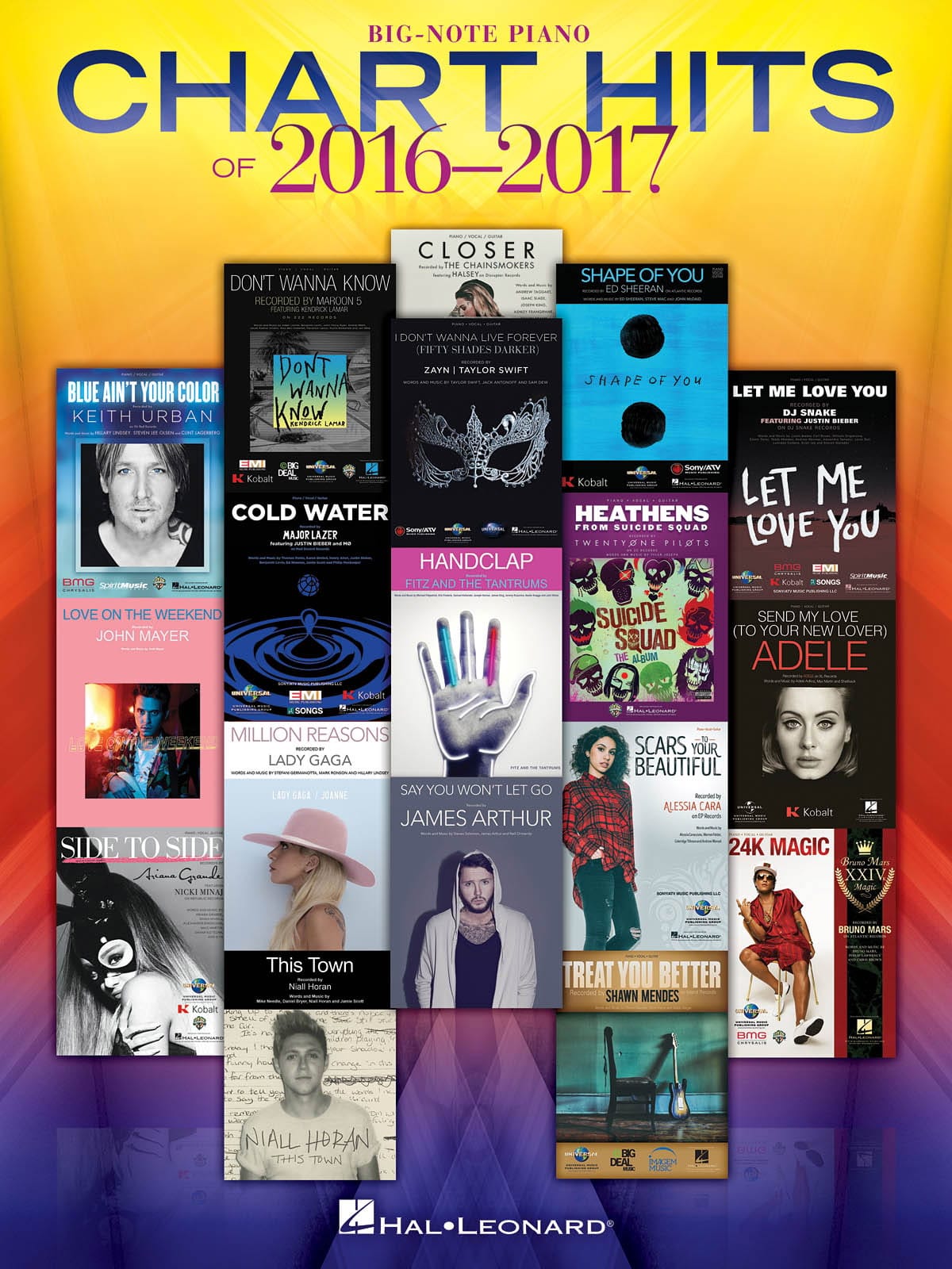 Chart Hits of 2016-2017 - Big Note Partition Pop / Rock