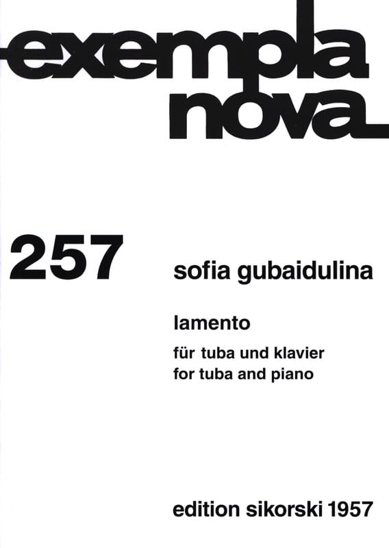 Lamento Sofia Gubaidulina Partition Tuba