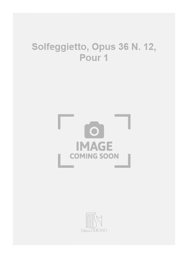 Solfeggietto Opus 36 N° 12 Claude Ballif Partition Multi Percussions