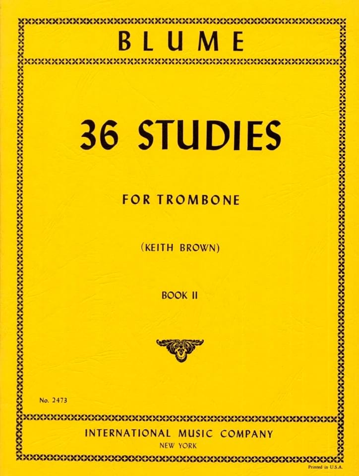 36 Studies Volume 2 Oskar Blume Partition Trombone