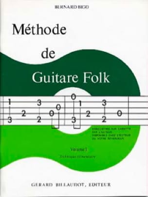 Méthode de Guitare Folk Volume 1 Bernard Bigo Partition Guitare