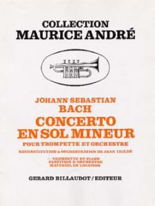 Concerto En Sol Mineur BACH Partition Trompette