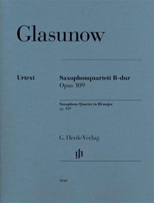 Quatuor pour saxophones en Si bémol majeur op. 109 - GLAZOUNOV