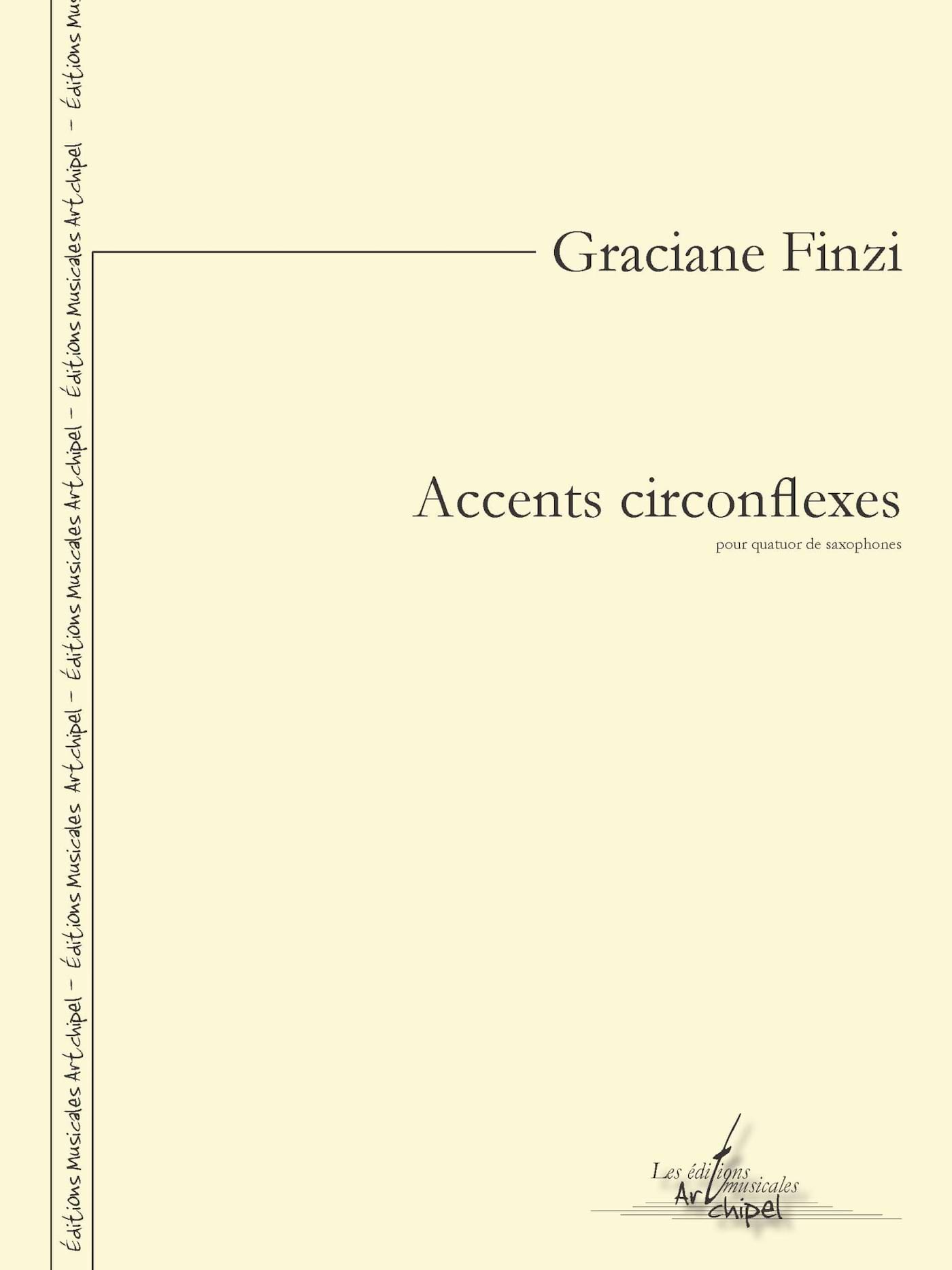 Accents circonflexes Graciane Finzi Partition Saxophone