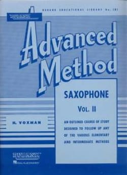 Advanced Method Volume 2 H. Voxman Partition Saxophone
