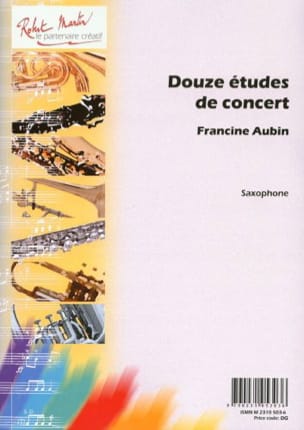 12 études de concert Francine Aubin Partition Saxophone