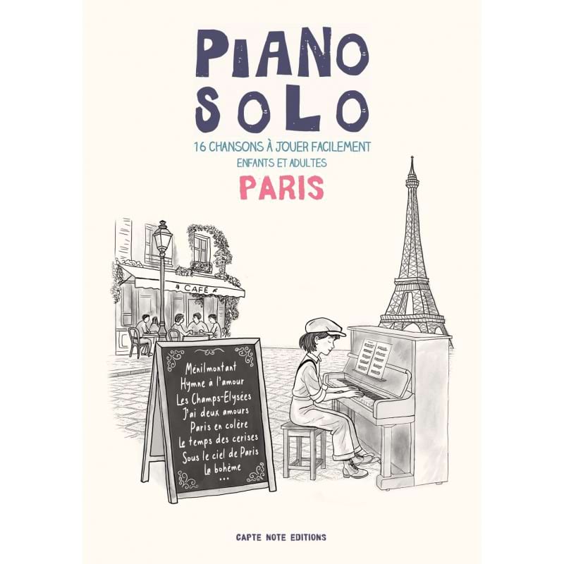 Piano Solo - Paris Partition Chanson française