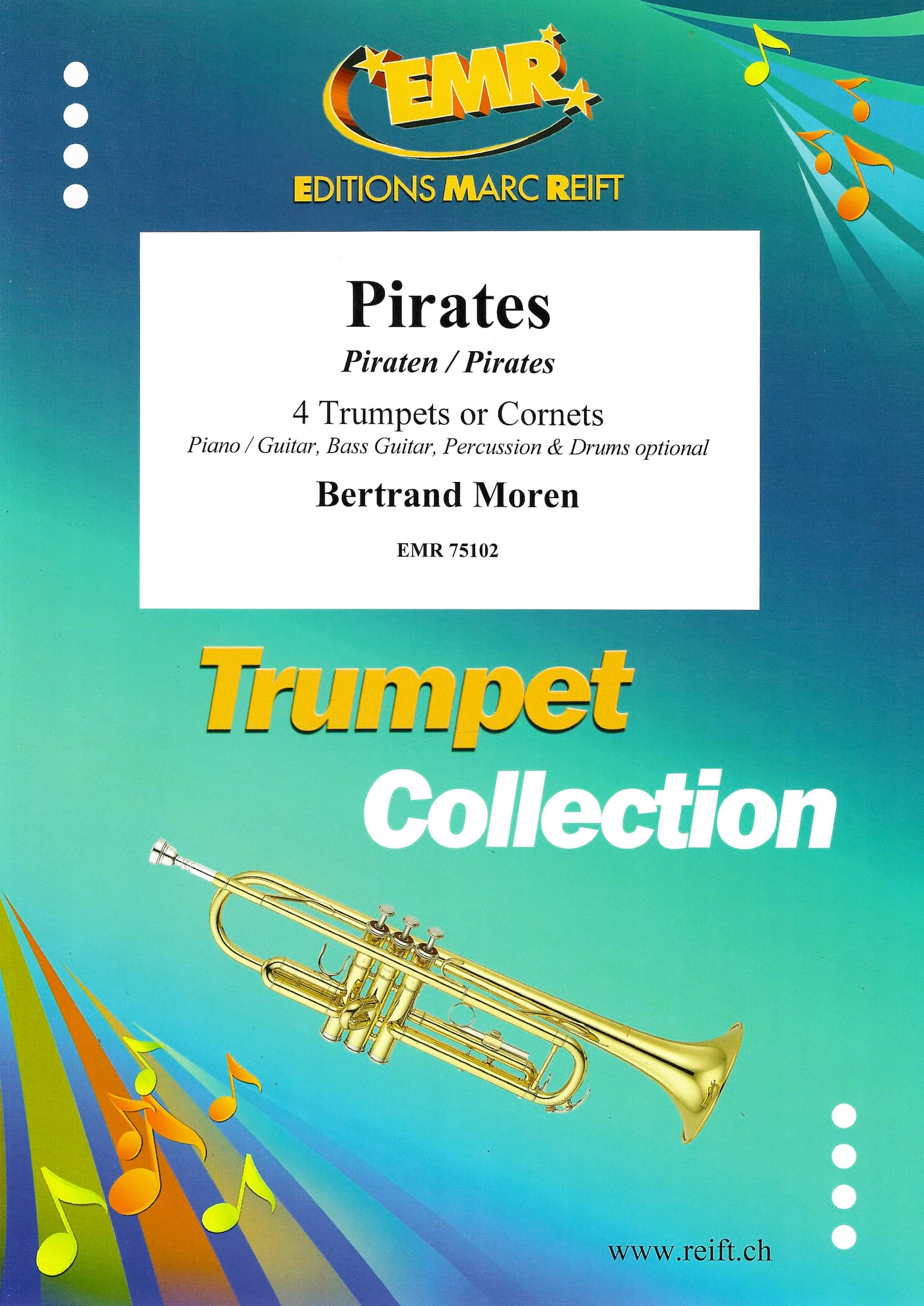 Pirates - 4 TROMPETTES Bertrand Moren Partition Trompette
