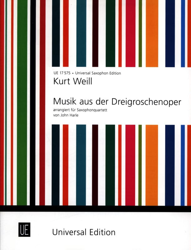 Music From The Threepenny Opera WEILL Partition Saxophone
