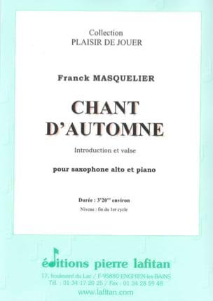 Chant d'automne Franck Masquelier Partition