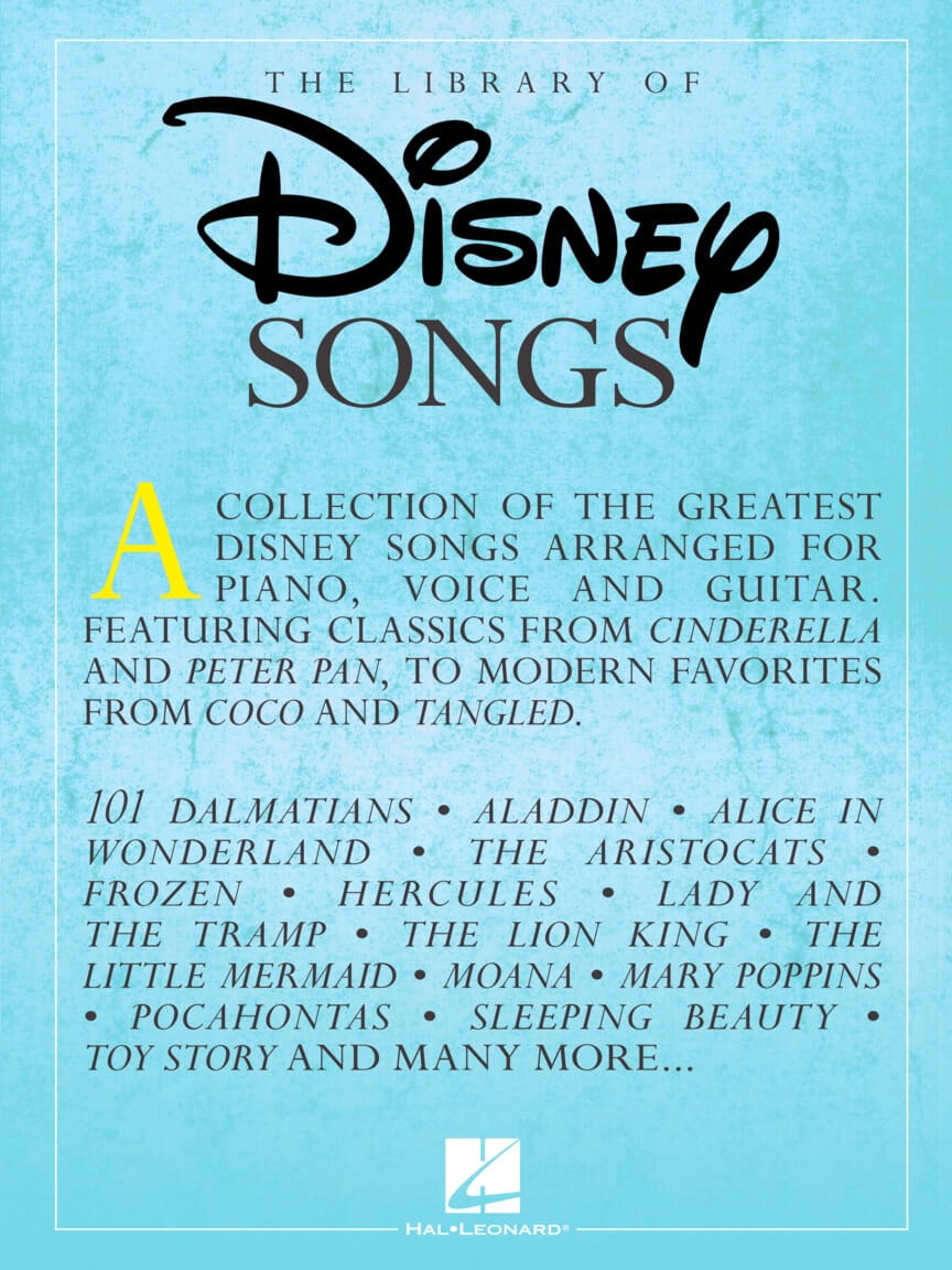 The Library of Disney Songs DISNEY Partition Musique de film