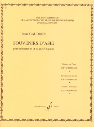 Souvenirs D'asie René Gaudron Partition Trompette