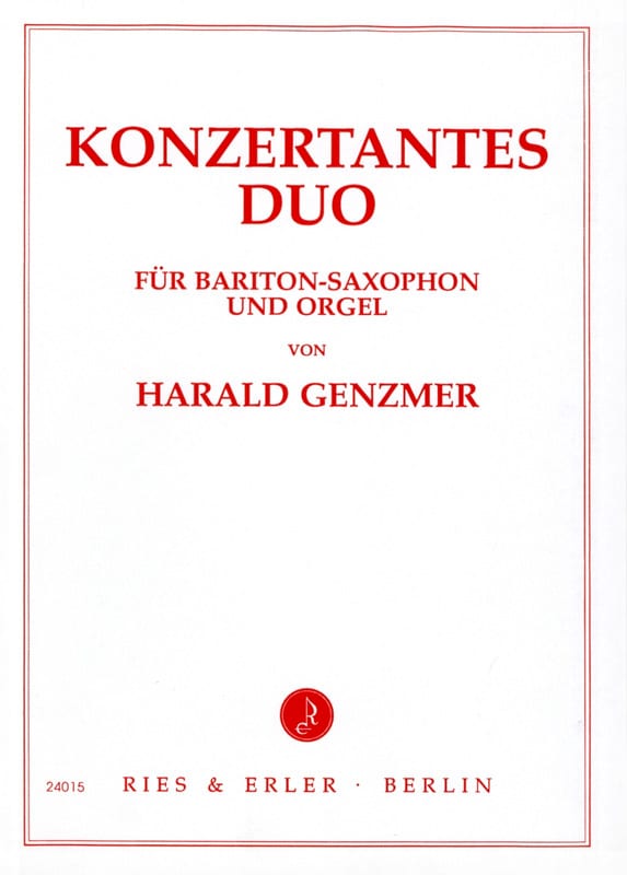 Konzertantes Duo Harald Genzmer Partition Saxophone