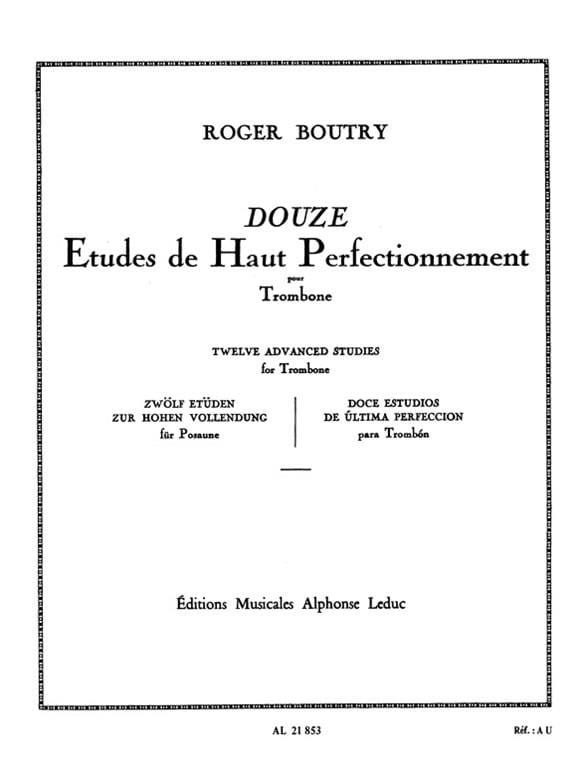 12 Etudes de haut perfectionnement Roger Boutry Partition Trombone