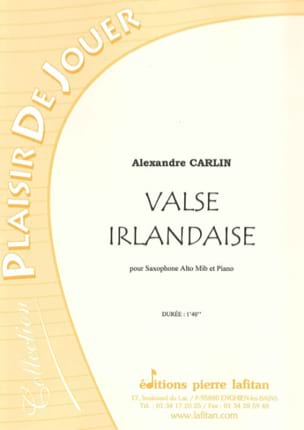 Valse Irlandaise Alexandre Carlin Partition Saxophone