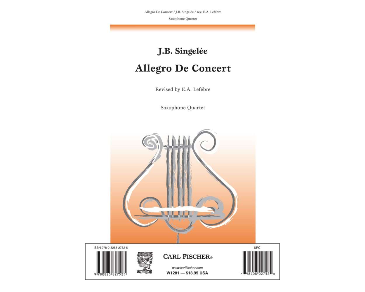 Allegro de Concert Jean-Baptiste Singelée Partition